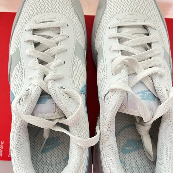 Nike Air Max White and Light Blue Athletic Shoes - Picture 12 of 12